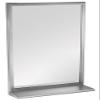 American Specialties 20650-B1836 18 x 36 Roval Inter-Lok Stainless Steel Framed Tempered Glass Mirror view 1