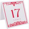 Scottish Thistle Wedding Table Numbers (Select Color/Quantity), White, Ruby Red, 1-50, Double Sided, Tent or Use in a Stand, Great for Parties & Restaurants view 2