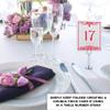 Scottish Thistle Wedding Table Numbers (Select Color/Quantity), White, Ruby Red, 1-50, Double Sided, Tent or Use in a Stand, Great for Parties & Restaurants view 3