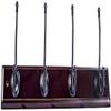 Bulk Hardware BH03315 Ball End Hat and Coat Hooks on Antique Rail - Black view 1