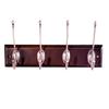 Bulk Hardware BH03313 Ball End Hat and Coat Hooks on Antique Rail with Antique Brass Finish view 1