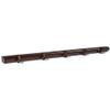 Bulk Hardware BH03306 Flip Style 5 x Hooks on Brown Rail with Satin Nickel Finish view 1