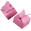Krismile 50 Pcs Shiny Glitter Sparkling Butterfly DIY Square Wedding Bridal Party Favor Candy Gift Boxes (Pink) view 1