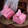 Krismile 50 Pcs Shiny Glitter Sparkling Butterfly DIY Square Wedding Bridal Party Favor Candy Gift Boxes (Pink) view 2