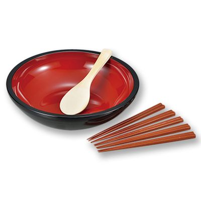 84325-0 Large Bowl with Chopsticks and Ladle