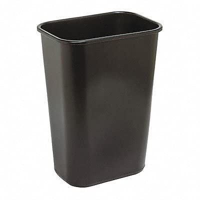 Sim Supply Trash Can,Rectangle,10 gal.,Blk 4PGN8-1 Each