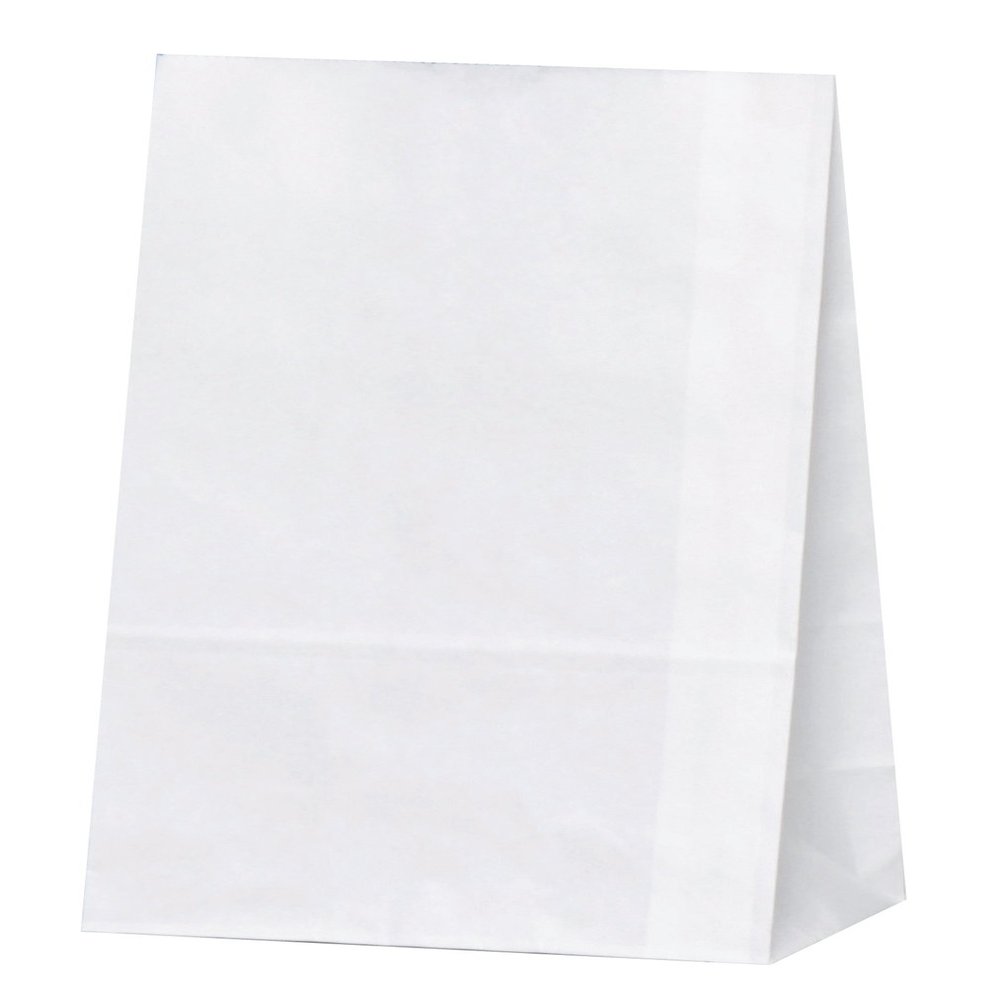 Pack Takeyama XZT55401 Food Bags, H4, Oil-Resistant Square Bottom Bags, Plain White, 100 Sheets