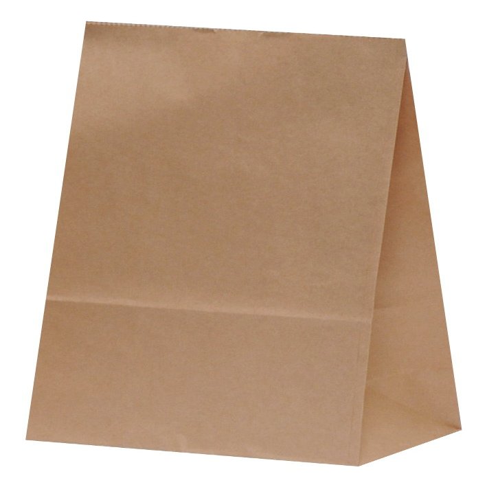 Pack Takeyama XZT55301 Food Bags, H4, Oil-Resistant Square Bottom Bags, Brown, Plain, 100 Pieces