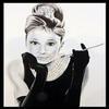 buyartforless Framed Work Audrey Hepburn by Ed Capeau 30x24 Giclee Edition Art Print Poster Wall Decor Breakfast at Tiffanys, Black view 1
