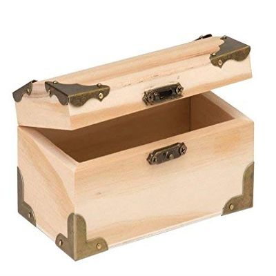 Glorex 6 2003 351 Treasure Chest, Natural, 12 x 6.5 x 6 cm