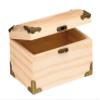 Glorex Wooden Treasure Chest, Natur, 15 x 9.5 x 8 cm view 1