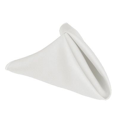 New Creations Fabric & Foam Inc, 18" by 18" Polyester Poplin Table Napkins, Pack of 6, White