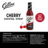 Collins Cherry Syrup, Cherry Simple Syrup, Real Sugar Cocktail Syrups, Soda Water Flavors, Cocktail Mixers, 12.7 Ounces, Set of 1 view 4