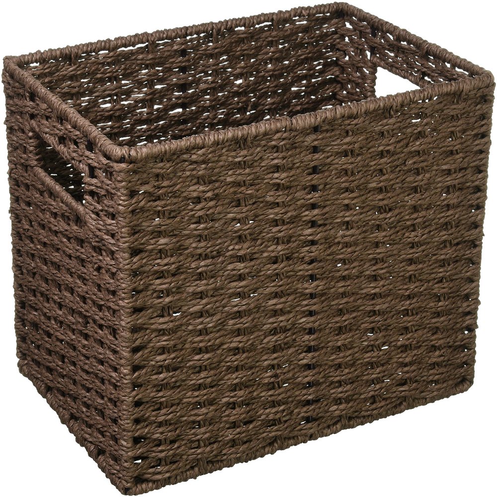 Chidorisangyou Basket, Dark Brown, 7.1 x 10.2 x 7.9 inches (18 x 26 x 20 cm)