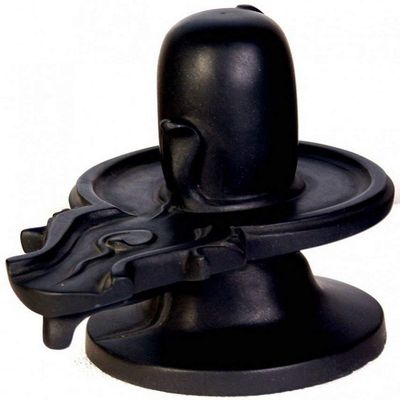 8" Shivling Black Marble Stature Religious Shiva Lingum Hindu Pooja Hindusim