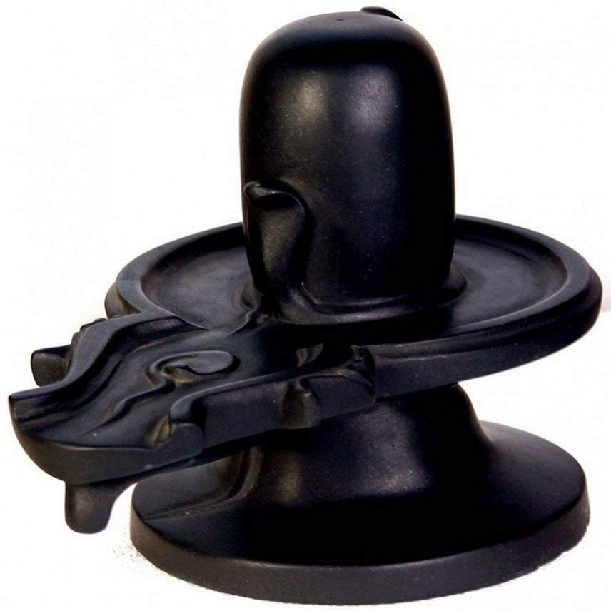 8" Shivling Black Marble Stature Religious Shiva Lingum Hindu Pooja Hindusim