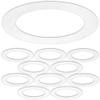 10 Pack Gloss White Goof Trim Ring for 6" Inch Recessed Lighting Trims Can Lighting Down Light, Outer Diameter 8.07 Inches view 1