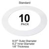10 Pack Gloss White Goof Trim Ring for 6" Inch Recessed Lighting Trims Can Lighting Down Light, Outer Diameter 8.07 Inches view 2