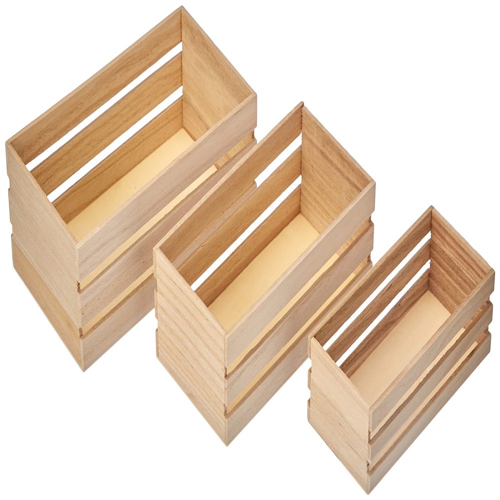Artemio 14001929 Wooden Decorating Rack - 3 Pieces, Beige, 21.5 x 7 x 12 cm