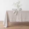 LinenMe Stone Washed Tablecloth, 67 by 98", Silver view 2