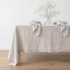 LinenMe Stone Washed Tablecloth, 67 by 98", Silver view 3