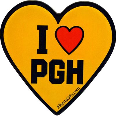 Magnet I Heart Pgh Yellow Heart