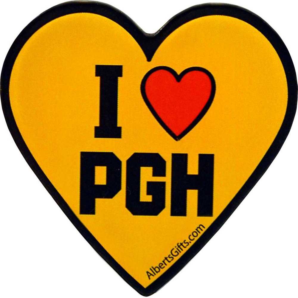 Magnet I Heart Pgh Yellow Heart
