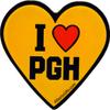 Magnet I Heart Pgh Yellow Heart view 1