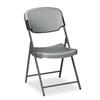 Iceberg 64007 Rough N Ready Series Resin Folding Chair, Steel Frame, Charcoal view 1