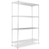 Alera SW504818SR Wire Shelving Starter Kit, 4 Shelves, 48w x 18d x 72h, Silver view 1