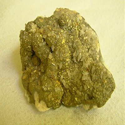 Flo9920 Chalcopyrite in Mangano Calcite Matrix Cluster