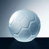 Frosted Molten Glass Soccer Ball Paperweight view 1