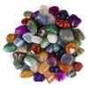 3 Pounds Brazilian Tumbled Polished Natural and Dyed Stones Assorted Mix - Extra Small Size - 0.50" to 1" - Average 0.75" view 2