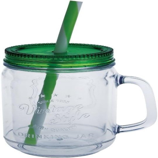 CASUAL PRODUCT 029349 Vintage Style Double Wall Jar, Green, Double Wall Construction, Cold Retention, Convenient for Bedtime