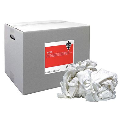T-Shirt Rags, Recycled Cotton, 25 lb. Box