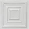 Decorative Styrofoam Glue Up Ceiling Tile R33W 20 x 20 Tin Look White view 1
