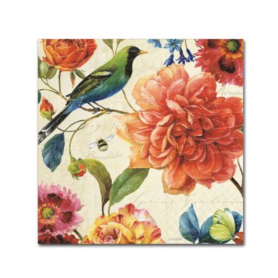 Trademark Fine Art Rainbow Garden II - Cream Wall Decor by Lisa Audit, 18" x 18"