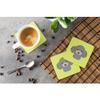Caroline's Treasures Checkerboard Lime Green Silver Gray Poodle Foam Coaster (Set of 4), 3.5" H x 3.5" W, Multicolor view 3