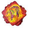 Caroline's Treasures Shrimp Foam Coasters (Set of 4), 3.5" H x 3.5" W, Multicolor view 2