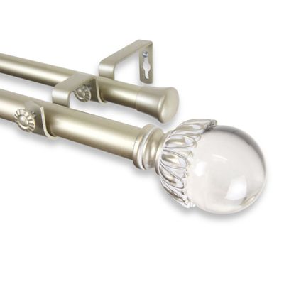 A&F Rod Dcor - Reese Double Curtain Rod 1 inch Diameter, 120-170 inch - Gold