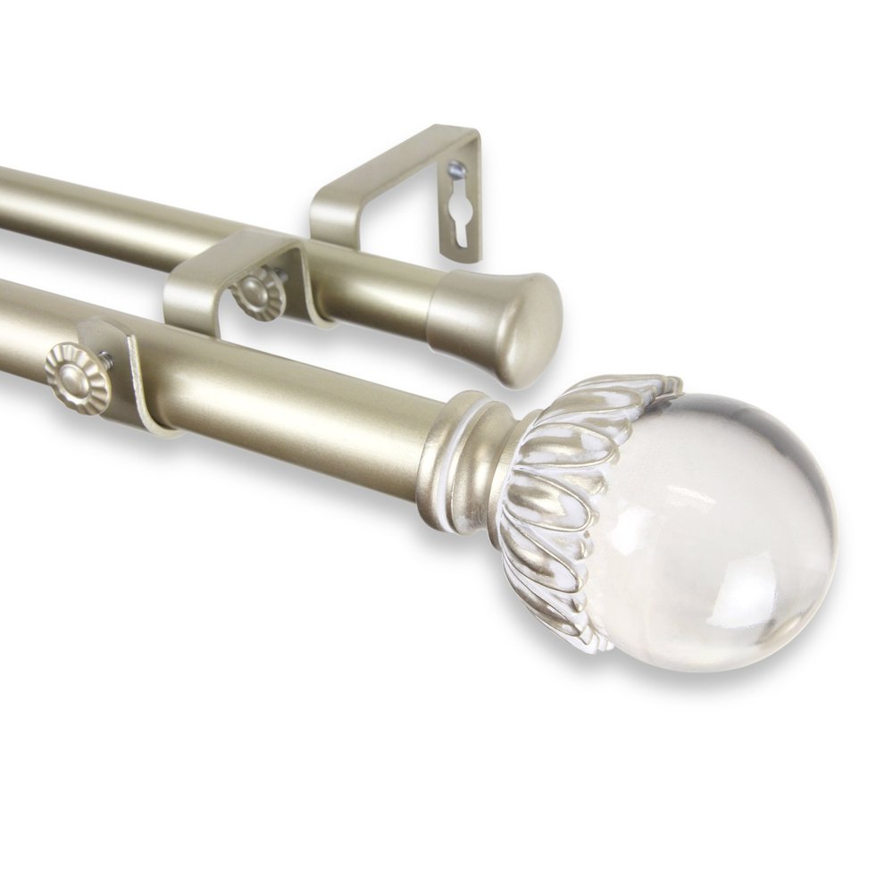 A&F Rod Dcor - Reese Double Curtain Rod 1 inch Diameter, 120-170 inch - Gold