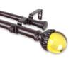 A&F Rod Dcor - Reese Double Curtain Rod 1 inch Diameter, 120-170 inch - Mahogany view 1