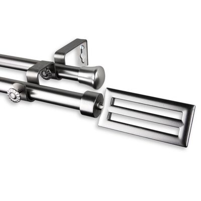 A&F Rod Decor - Cobalt Double Curtain Rod 120-170 inch - Satin Nickel