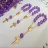 25 Pc Baptism Favors Purple Beads Gold Plated Accents Mini Rosaries Acrylic Beads/Recuerditos De Bautismo/Christening Favors/Decenarios/Decades/Finger Rosaries view 3