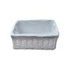 ARPAN White Wicker Storage & Hamper Basket with White Cloth Lining Small, Medium & Large Gift Baskets for Xmas, Wedding, Confetti & Parties, Snack Basket, Wicker Baskets Multipack view 1