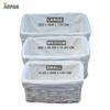 Arpan Set Of 3 White Wicker Gift Hamper Storage Basket With White Cloth Lining view 2