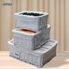 Arpan Set Of 3 White Wicker Gift Hamper Storage Basket With White Cloth Lining view 4