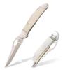 BEAR & SON White Smooth Bone Folding Pocket Knife  2.875" Clip Point 440 High Carbon Stainless Steel Blade | Lockback EDC Knife with Nickel Silver Bolsters for Everyday Carry, Camping & Utility Use view 1