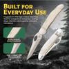 BEAR & SON White Smooth Bone Folding Pocket Knife  2.875" Clip Point 440 High Carbon Stainless Steel Blade | Lockback EDC Knife with Nickel Silver Bolsters for Everyday Carry, Camping & Utility Use view 2