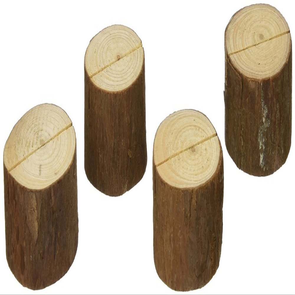 Rustic Real-Wood Place Card/Photo Holder (Set of 4) (10)